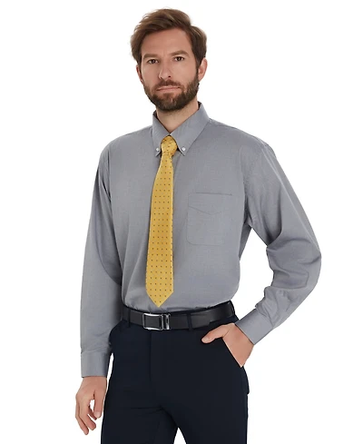 Club Room Men's Pinpoint Button Front Solid Dress Shirt, Macy's Exclusive