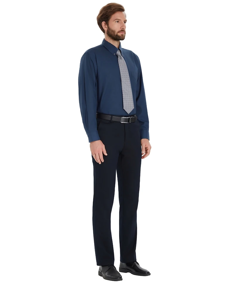 Club Room Men's Pinpoint Button Front Solid Dress Shirt, Macy's Exclusive