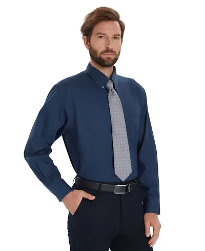 Club Room Men's Pinpoint Button Front Solid Dress Shirt, Macy's Exclusive