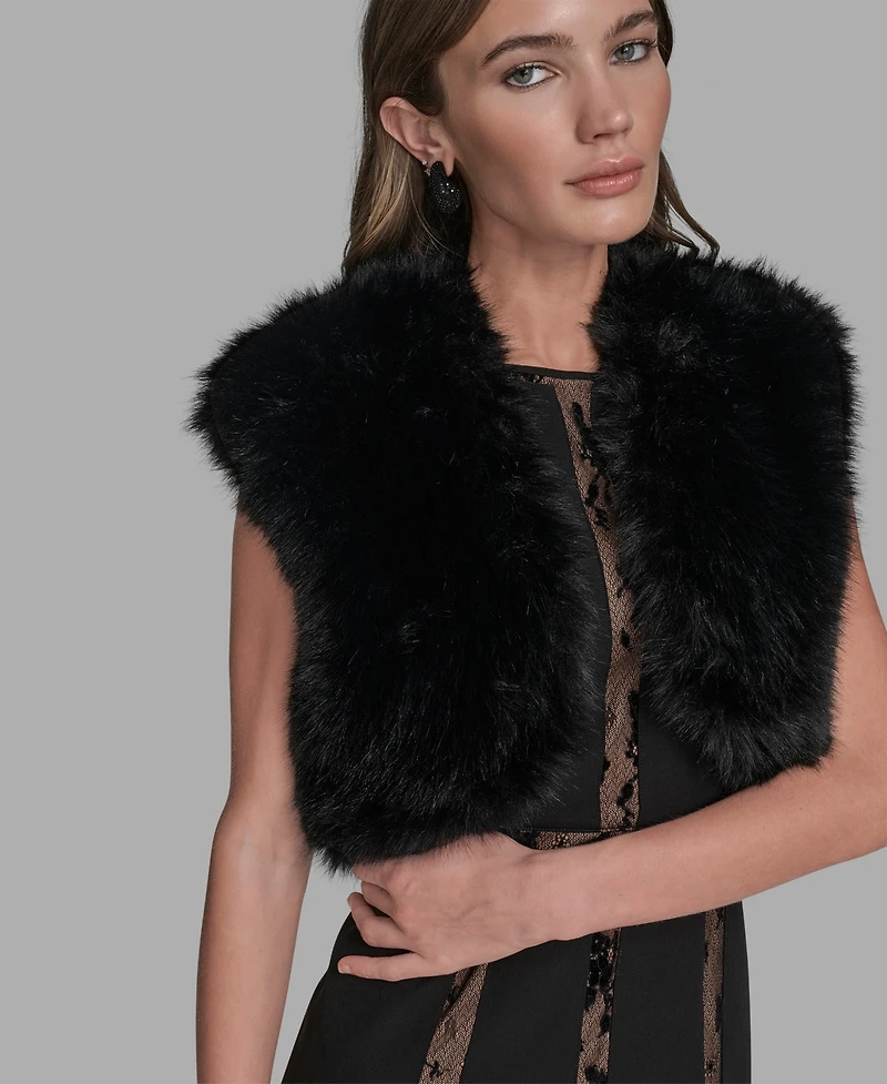 Bcbg Women's Sleeveless Cropped Shrug Jacket