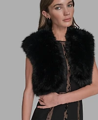 Bcbg Women's Sleeveless Cropped Shrug Jacket