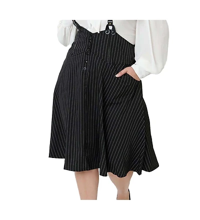 Unique Vintage Plus 1950s Suspender Swing Skirt