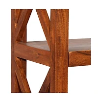 Bookshelf Solid Acacia Wood Honey Finish 23.6"x11.8"x63"