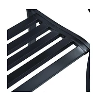 Patio Bench 49.2" Black Steel
