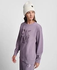 Dkny Women's Transfer Logo Crew Neck Sweatshirt