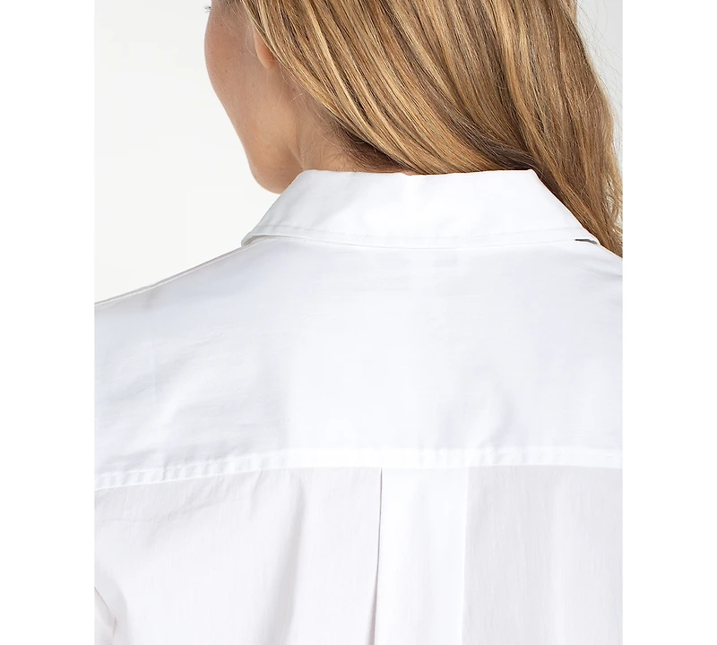 Liverpool Los Angeles Petite Adjustable Sleeve Woven Top