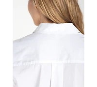 Liverpool Los Angeles Petite Adjustable Sleeve Woven Top