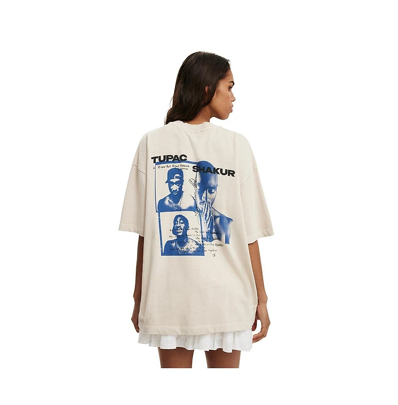 Cotton On Women's The Lcn Music Premium Boxy Graphic Tee