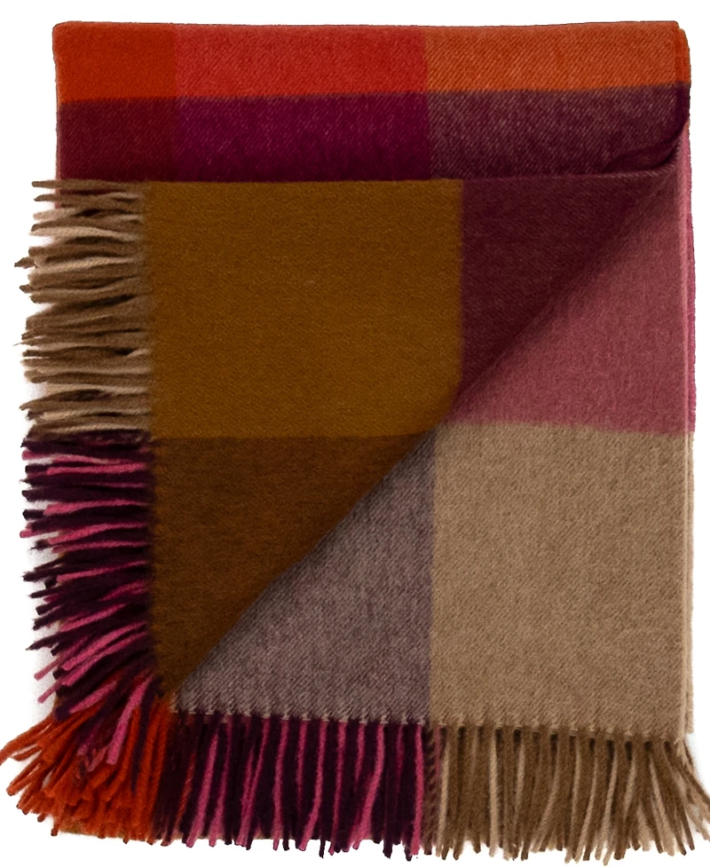 Southampton Home Merino Wool Color Block Throw, 55" x 72"