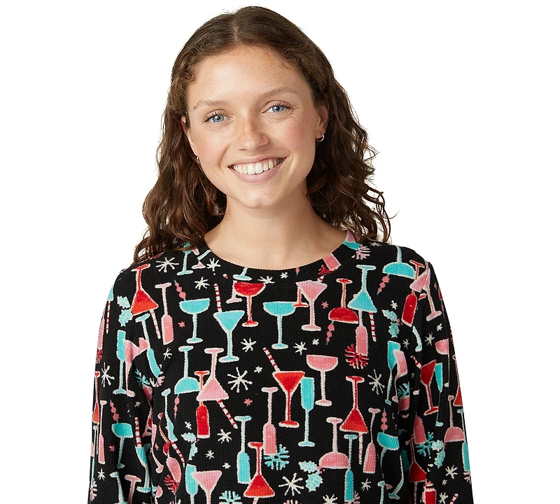 Hue Women's Waffle Fleece Pajama Set
