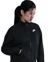 Nike Women's Sportswear Club Zipper Loose Track Jacket