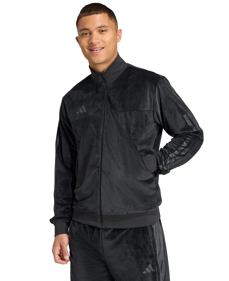 adidas Men's House of Tiro Velour Long-Sleeve Track Jacket