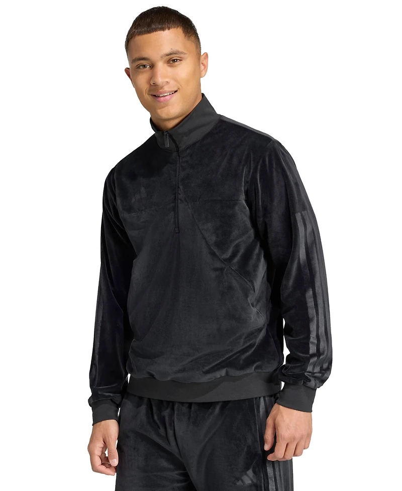 adidas Men's House of Tiro Velour Half-Zip Track Jacket