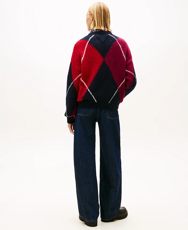 Tommy Jeans Women's Argyle Crewneck Sweater