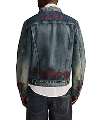 Lucky Brand Men's Guns N Roses Fallen Denim Trucker Jacket