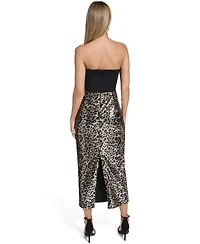 Eliza J Women's Social Sequined Strapless Dress