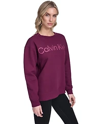 Calvin Klein Women's Puff Print Logo Crewneck Sweatshirt
