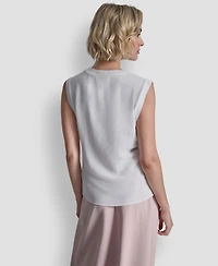Dkny Women's V-neck Sleeveless Top