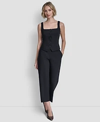 Dkny Women's Button Front Vest Top