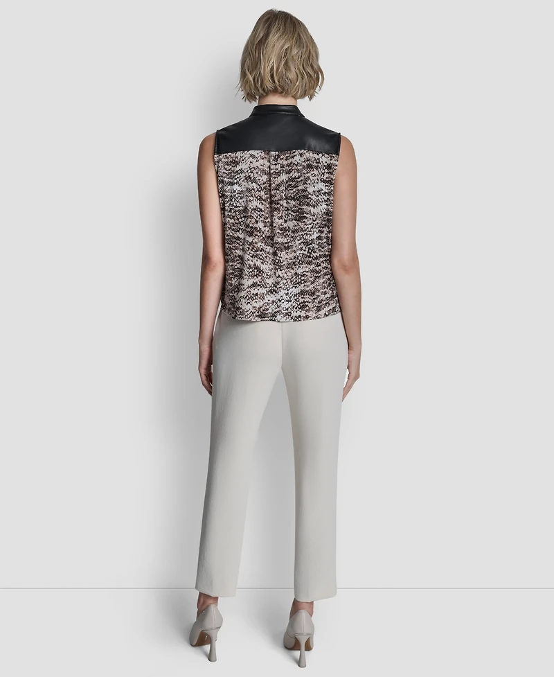 Dkny Women's V-Neck Cross Over Top