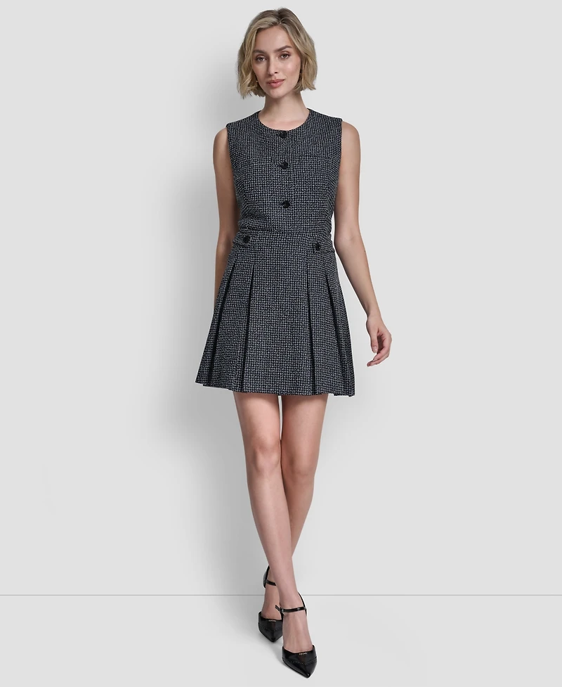 Dkny Women's Pleated Zippered Mini Skirt