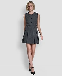 Dkny Women's Pleated Zippered Mini Skirt