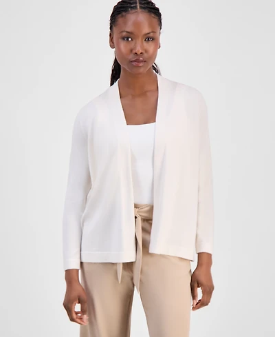 Ak Anne Klein Petite Chatham Open-Front Cardigan
