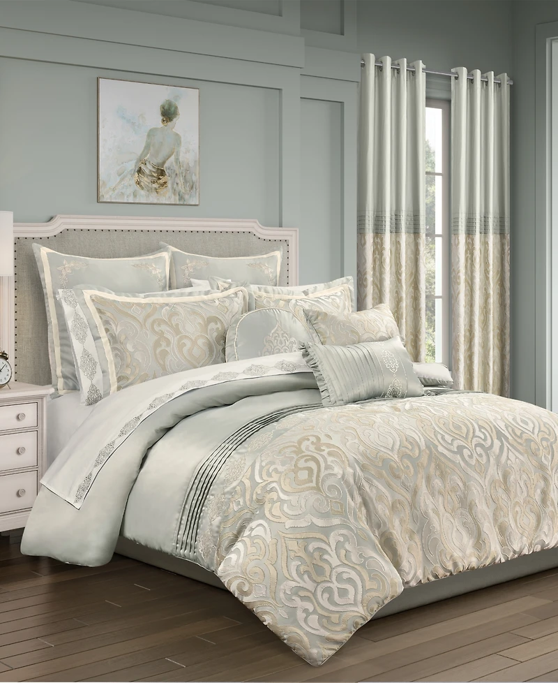 Royal Court Calmfield Damask 3-Pc. Comforter Set, Full/Queen