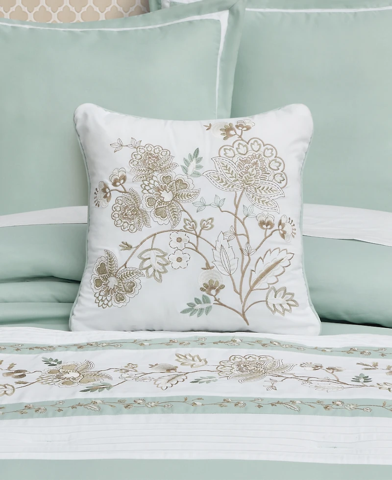 Royal Court Spring Social Embellished Decorative Pillow, 16" x 16"