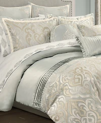 Royal Court Calmfield Damask 3-Pc. Comforter Set, Full/Queen