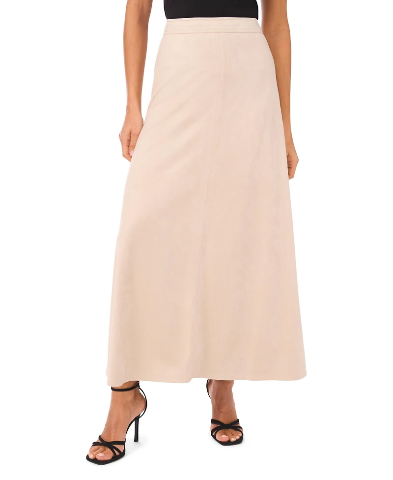 Vince Camuto Women's Faux-Suede A-Line Maxi Skirt
