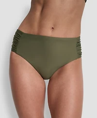 Dkny Women's High-Waist Side-Shirred Bikini Bottoms