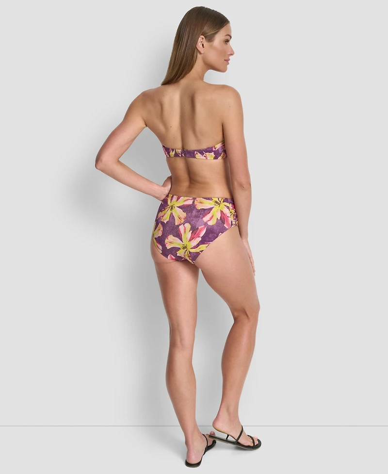 Dkny Women's Shirred U-Wire Bandeau Bikini Top