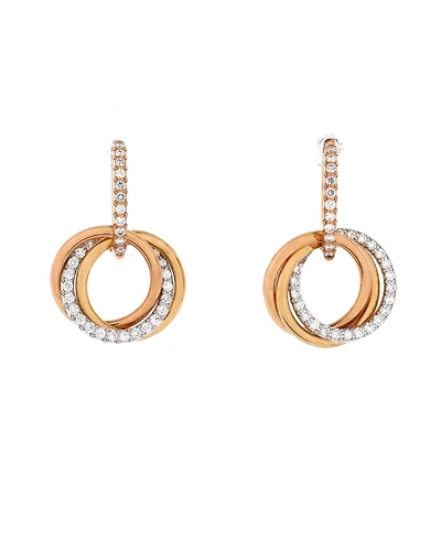 Pre-Owned Cartier Trinity Hoop Dangle Earrings
