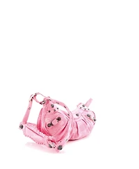 Pre-Owned Balenciaga Xs Le Cagole Giant Studs Shoulder Bag Bb Denim