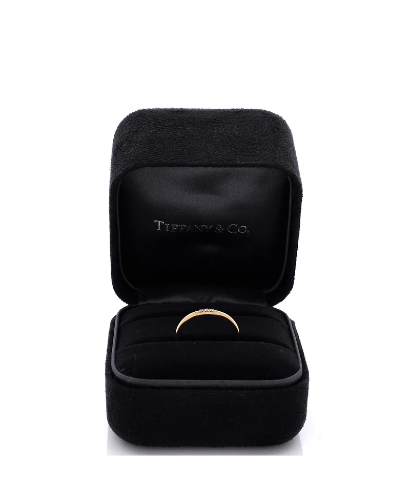 Pre-Owned Tiffany & Co Classic Wedding Band 3 Diamonds Ring