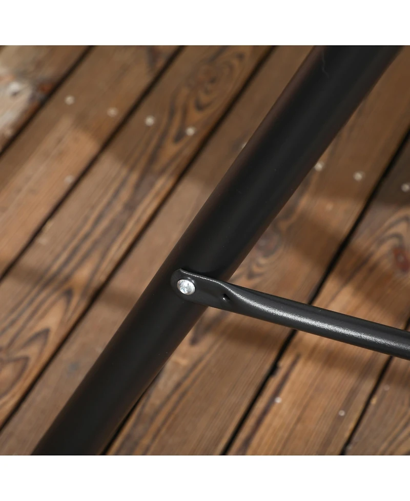 Outsunny 3-Person Porch Swing with Adjustable Tilt Canopy, Wine