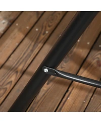 Outsunny 3-Person Porch Swing with Adjustable Tilt Canopy, Wine