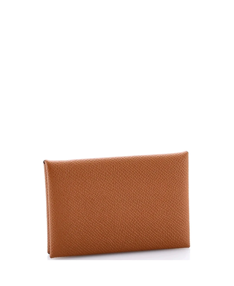 Pre-Owned Hermes Calvi Duo Card Holder Epsom