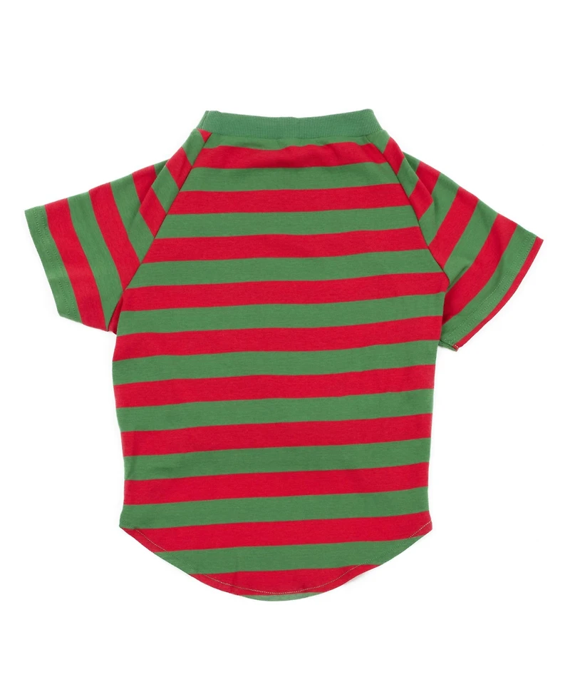 Leveret Big Dog Cotton Pajama Striped Red and