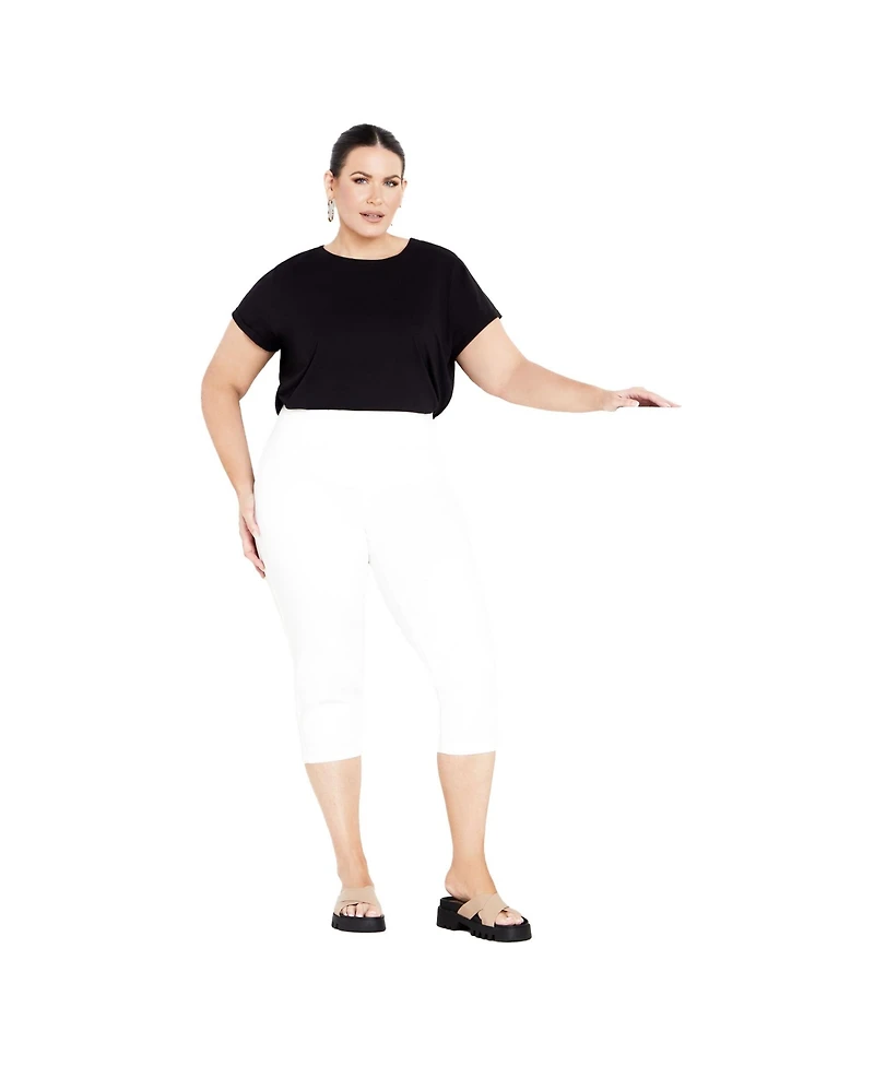 Avenue Women's Butter Denim Pull On Crop Jean