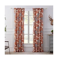Barefoot Bungalow Greenland Home Fashions Menagerie Window Panel Pair - 42x84", Saffron