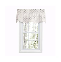 Ellis Curtain Voyage Lined Scallop 3" Rod Pocket Valances for Windows 50" x 17" Navy