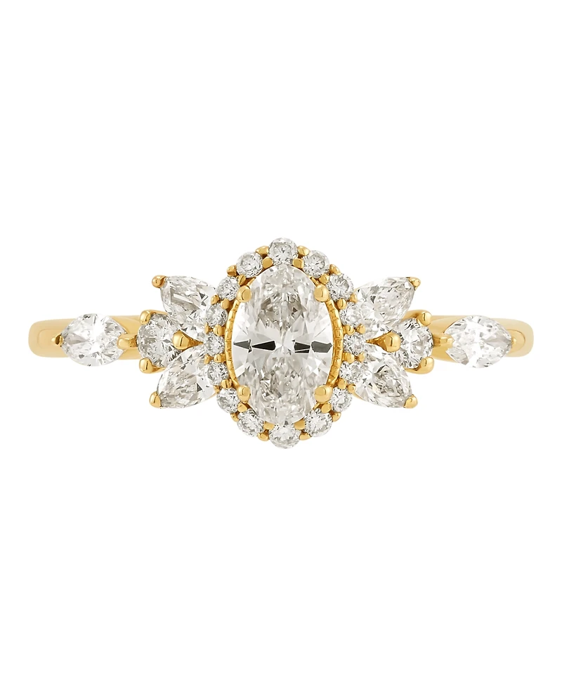Macy's Diamond Halo Ring (1 ct. t.w.) in 14k Yellow Gold
