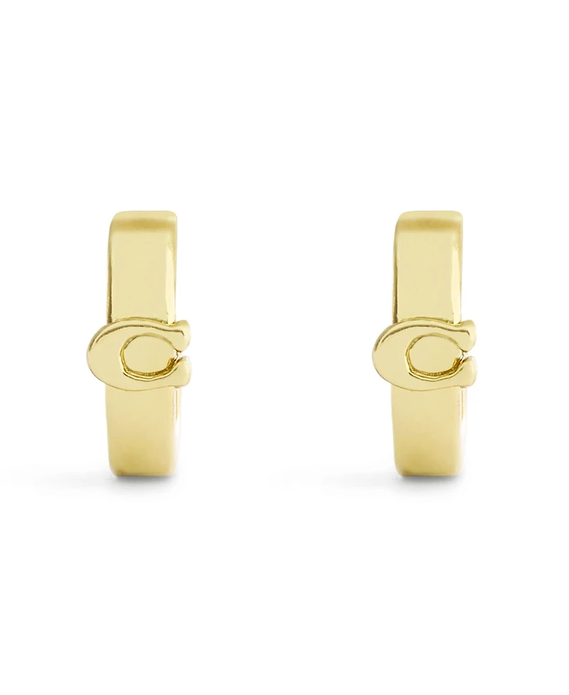 Coach Signature C Huggie Earrings