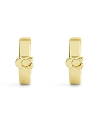 Coach Signature C Huggie Earrings