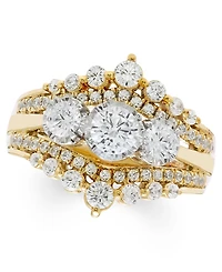 Macy's Diamond 3-Stone Ring (1 1/4 ct. t.w.) in 14k Yellow Gold