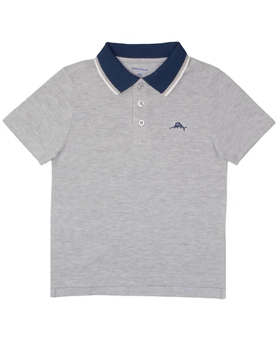 Tommy Bahama Boys Short Sleeve Embroidered Heather Polo Shirt