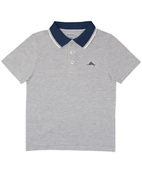 Tommy Bahama Boys Short Sleeve Embroidered Heather Polo Shirt