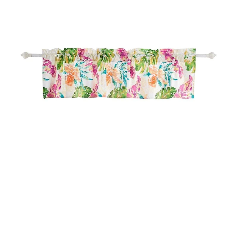 Greenland Home Fashions Tropics Window Valance - 84x16", Coral